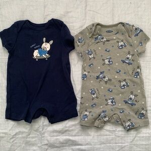 Set of baby boy rompers